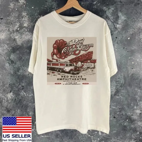 Discover Red Rocks Park Red Clay Strays Tour 2025 T Shirt