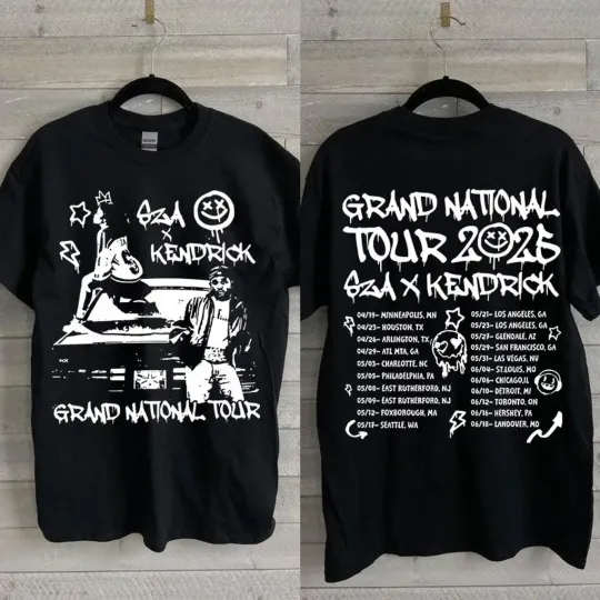 Discover Vintage Kendrick Lamar SZA Grand National Tour 2025  T-Shirt