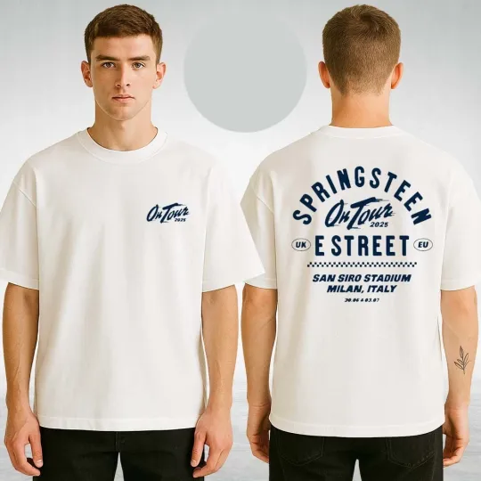 Discover Bruce Springsteen On Tour 2025 Milan Concert Tee