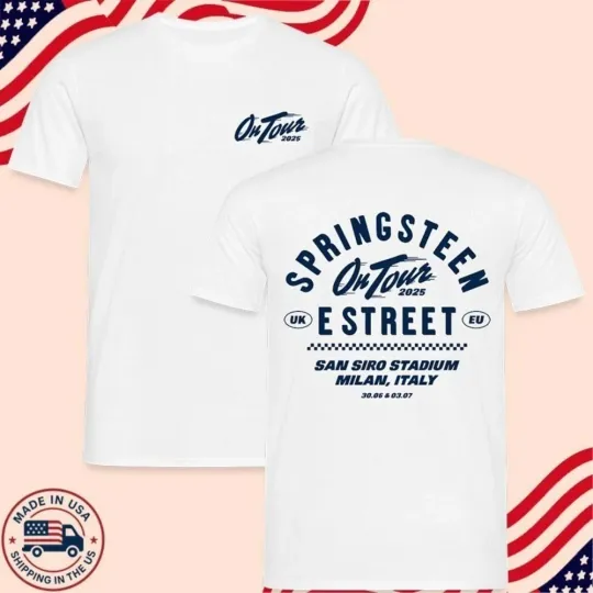 Discover Bruce Springsteen and The E Street Band Tour June 30 2025 Milan, Italy T-shirt