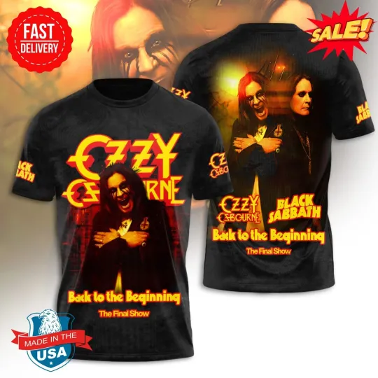 Discover Ozzy Black Sabbath 2025 Tour 3D T Shirt