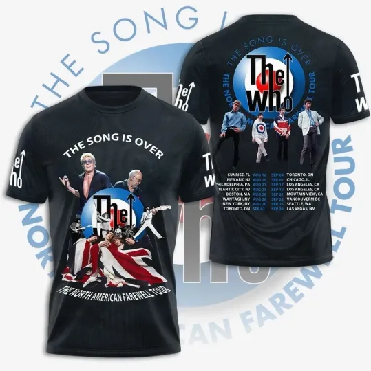 Discover The Who 3D Tshirt New The Song Is Over Hot Tour 2025 Tshirt Fan Gift