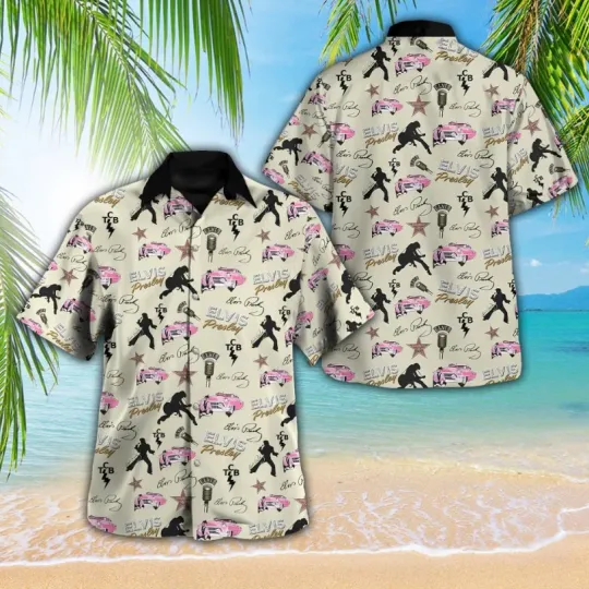 Discover Elvis Presley Signatures 3D Hawaiian Shirt F