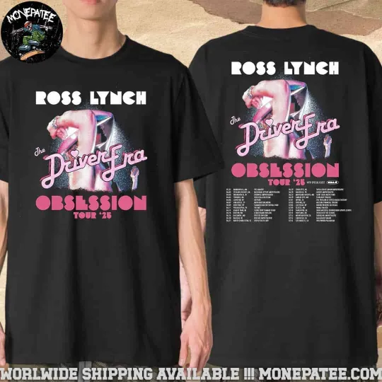 Discover Ross Lynch Driver Era Obsession Tour 2025 w/ Vale Two Sided T-Shirt