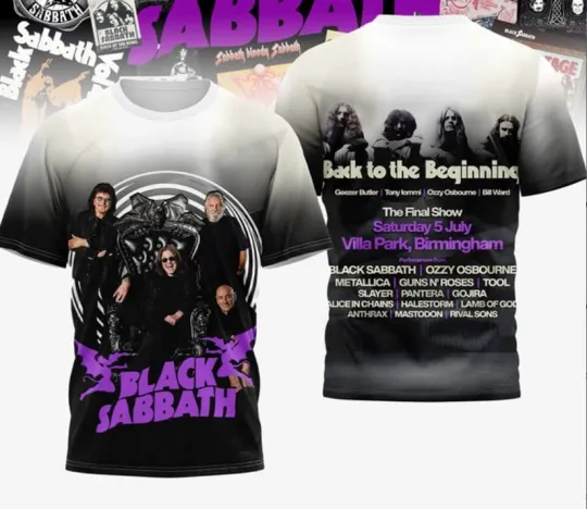 Discover Black Sabbath Back To The Beginning The Final Show AOP 3D T-Shirt