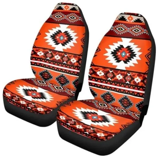 Discover Aztec Car Seat Covers for Women Orange Southwestern Native American Aztec