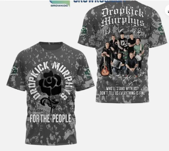 Discover Dropkick Murphys For The People Tour 2025 3D T-Shirt