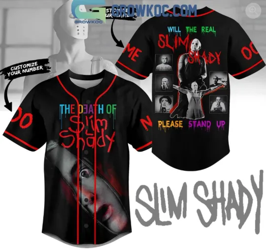 Discover Eminem Real Slim Shady Please Stand Up Personalized Baseball Jersey