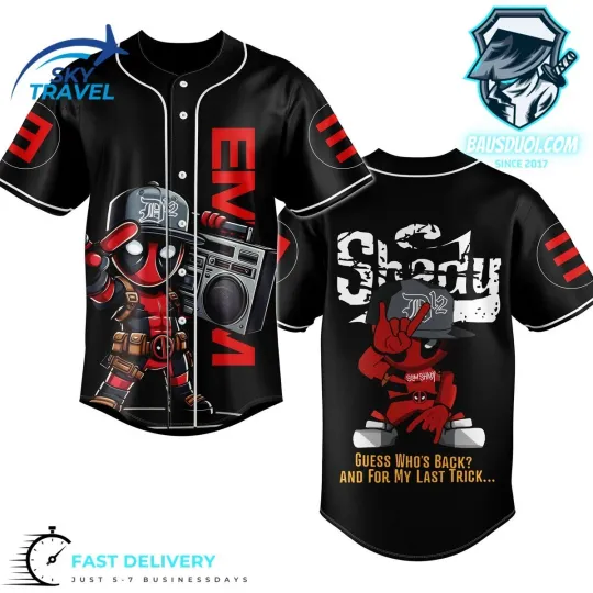 Discover Eminem Slim Shady x Deadpooll Baseball Jersey