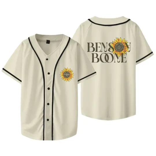 Discover Benson Boone Sunflower Baseball Jersey AOP 3D