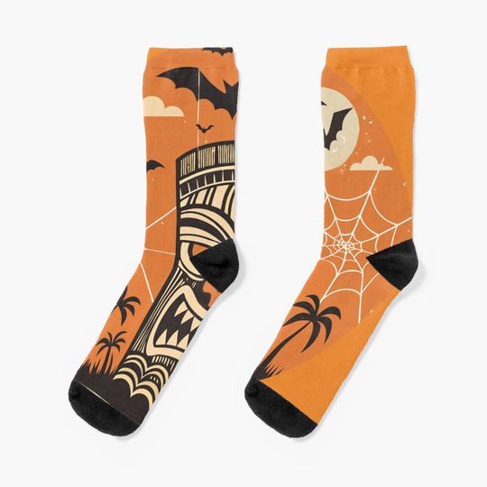Discover Tiki Halloween Socks