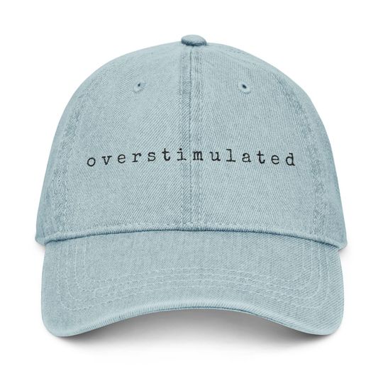 Discover Trendy Embroidered Denim Hat, Casual Cap, Gift for Mental Health Awareness