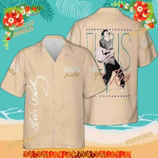 Discover Elvis Presley Funny Hawaiian Shirt, Gift For Rock Lovers