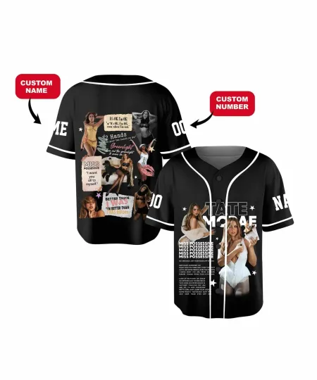 Discover Tate McRae Baseball Jersey, Personalized Tate McRae Baseball Jersey