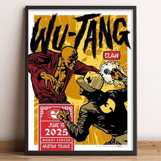 Discover Wu-Tang Clan 2025 Austin poster Moody Cent