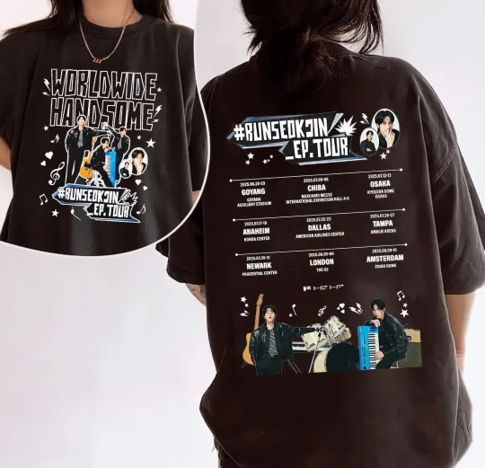 Discover Worldwide Handsome Tour Jin BTS Unisex 2025 T-Shirt