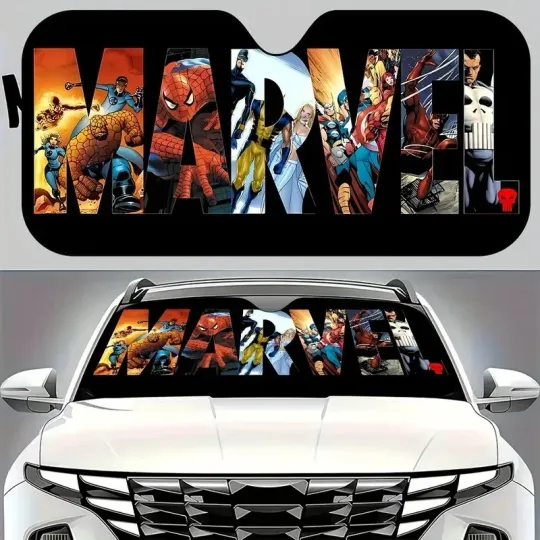 Discover Never Too Old For Superhero Team Gift For Fan Car Windshield Sun Shade