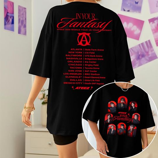 Discover Ateez In Your Fantasy World Tour 2025 T-shirt, Ateez Lemon Drop Shirt