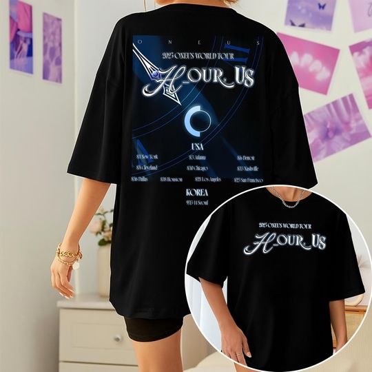 Discover Oneus World Tour Hour us 2025 T-Shirt, Oneus 5X Album Shirt, Dear M Album Shirt