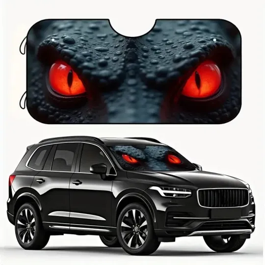 Discover Eyes Red Alien Car Sun Shade, Movie Auto Sunshade