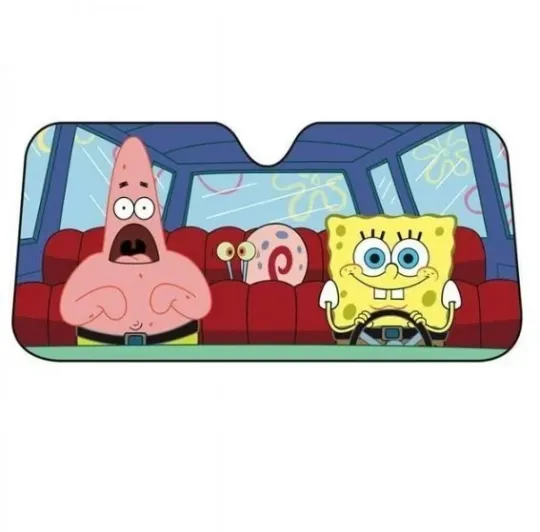 Discover Disneyyy SpongeBob SquarePants Cartoon Car Sunshade