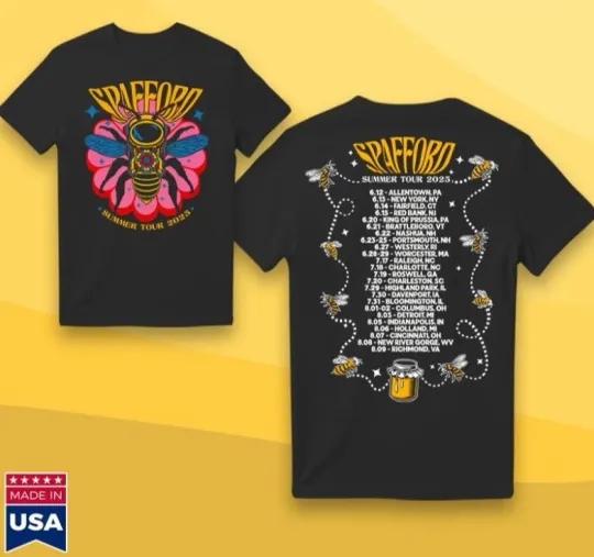 Discover Spafford Summer Tour 2025 Two Sides Unisex T-Shirt