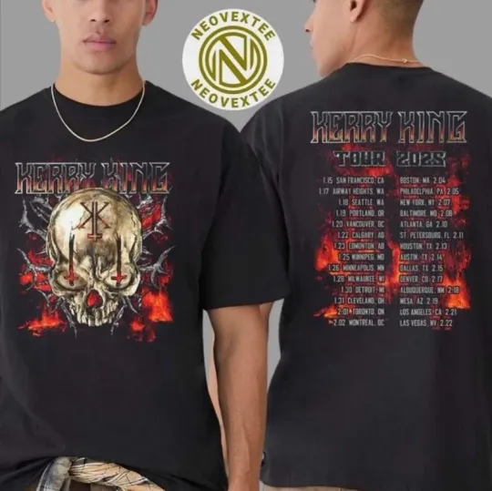 Discover Kerry King Eye Crosses Skull Tour 2025 Merch T-Shirt