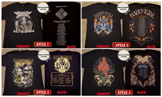 Discover Babymetal World Tour 2025-2026 North American Tour Dates T-Shirt