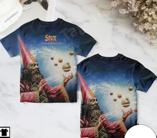 Discover Styxs Man Of Miracles Album Cover AOP 3D T-Shirt