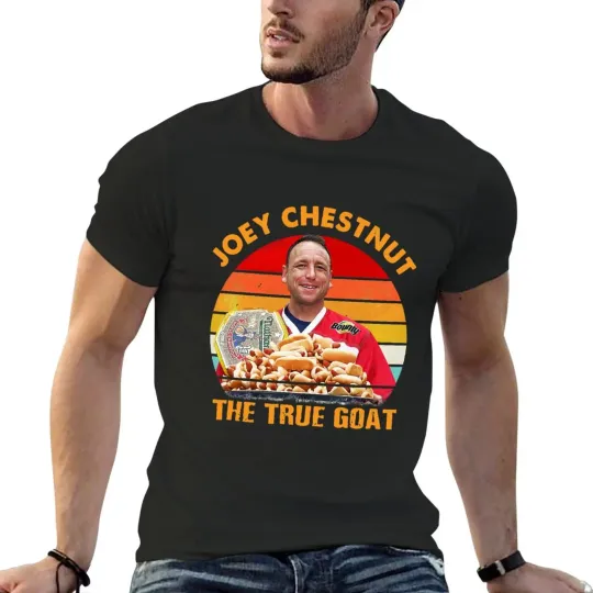 Discover Joey Chestnut The True Goat Graphic Shirt, Gift For Fans