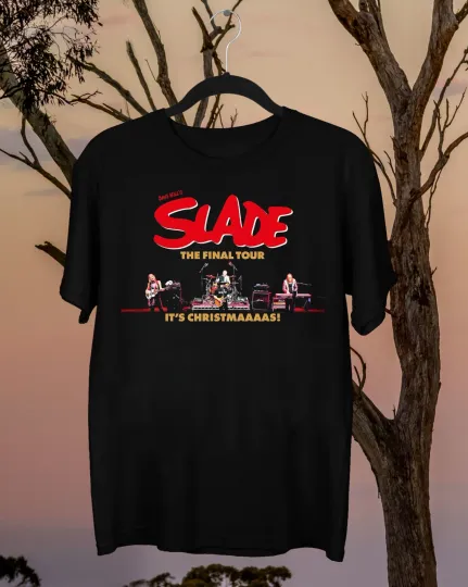 Discover Slade The Final Tour 2025 T shirt Black Short Sleeve Unisex
