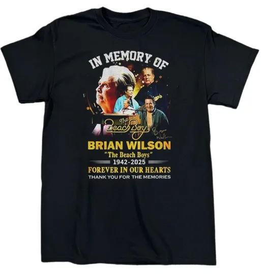Discover Brian Wilson The Beachh Boyss in memory of 1942 2025 Heavy T Shirt