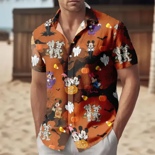 Discover Disneyyy Hawaiian Mickeyy Minniee Aloha Shirt Holidays Men Women Unisex2
