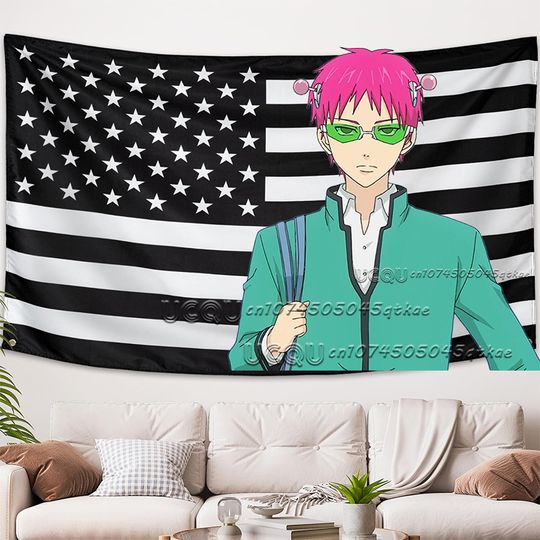 Discover New American Flag Nanxiong Qimu Anime Tapestry