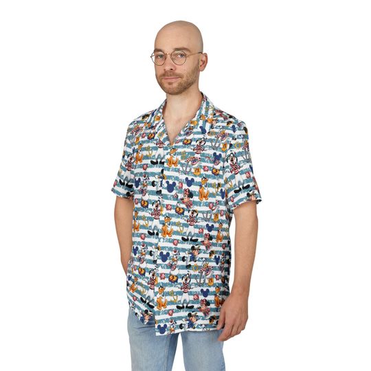 Discover Cruise with Mickeyy & Friends - Men's Button Down  Shirt