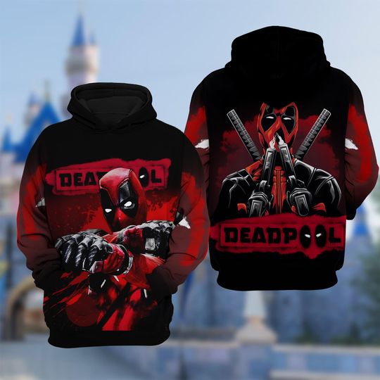 Discover Superhero Deadpooll Hoodie, Deadpooll & Wolverine 3D Adult Hoodie, All Over Print Deadpooll
