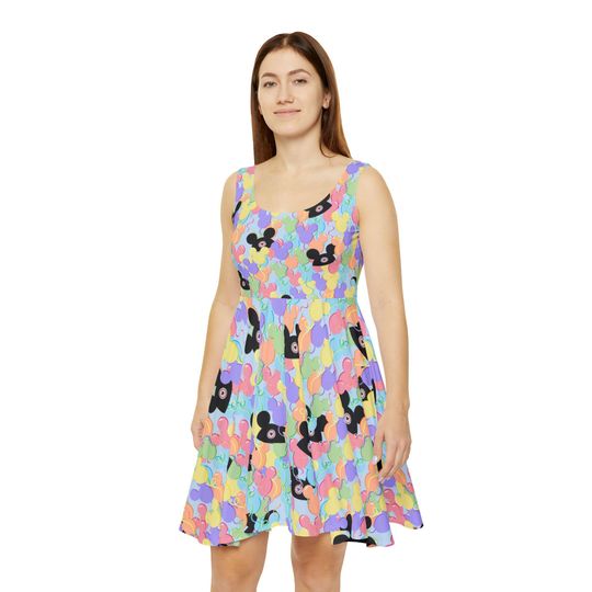 Discover Pastel Mickeyy Ears Balloons Disneyyy Inspired - Women's Skater Dress | USA Made