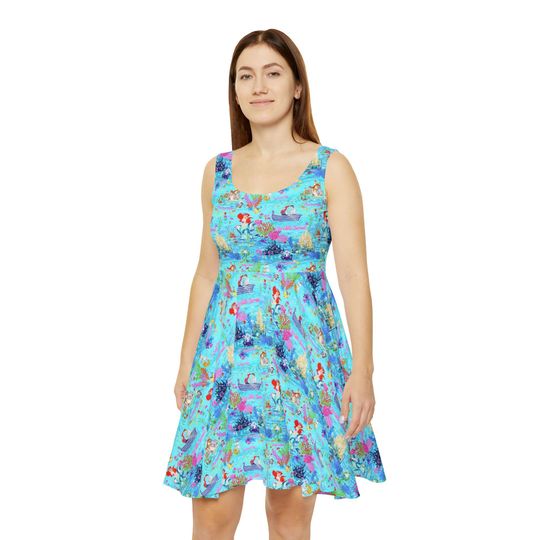 Discover Arielll's Ocean Wonderland - Women's Skater Dress Made in USA