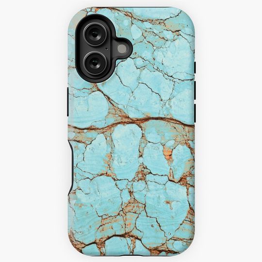Discover Cracked Turquoise & Rust iPhone Case