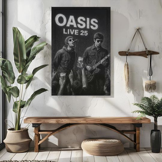 Discover OASIS Live 25 Poster, Music Wall Decor, Gift for Music Lovers, Oasis Wall Art