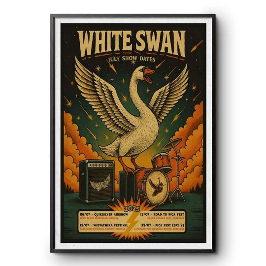 Discover White Swan July Show Dates 2025 Poster
