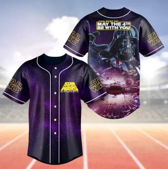 Discover Starr Warss Day Darthh Vaderr May The 4th Be With You Baseball Jersey Shirt 3D
