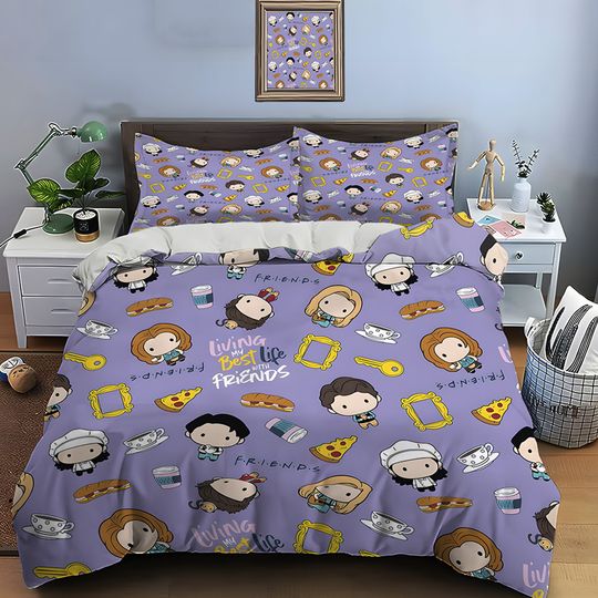 Discover Funny Friends Print Bedding Set