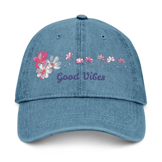 Discover Floral Embroidered Denim Hat for Casual Wear and Summer Vibes