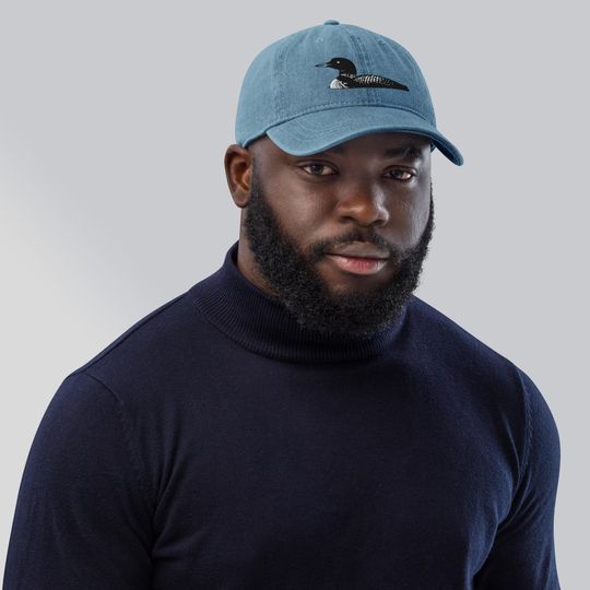 Discover Embroidered Loon Denim Hat
