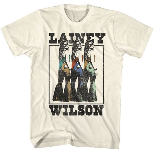 Discover Lainey Wilson Photo Repeat Natural T-Shirt