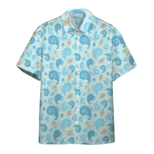 Discover PKM Hawaiian Shirt Squirtle Pattern Cute Blue Hawaii Shirt PKM Aloha Shirt