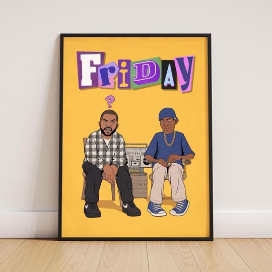 Discover Friday Art Print | Friday Movie Poster 90s nostalgia Ice Cube Poster for Hip Hop fan Chris Tucker