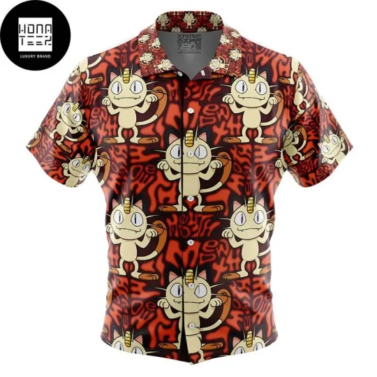 Discover Meowth PKM Hawaiian Shirt