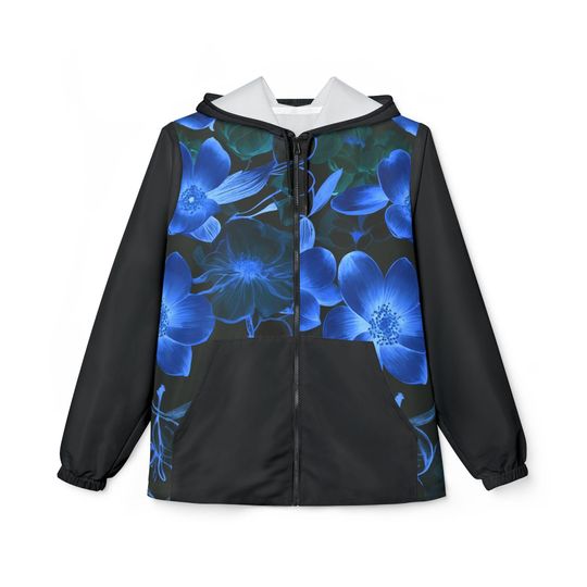 Discover Elegant Floral Windbreaker Jacket, Nature Lovers Gift